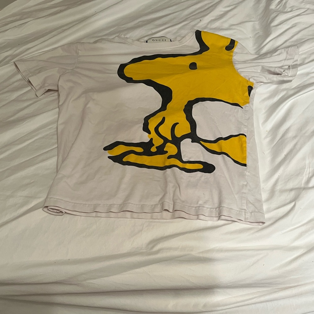 Gucci Graphic Tee in White and Yellow